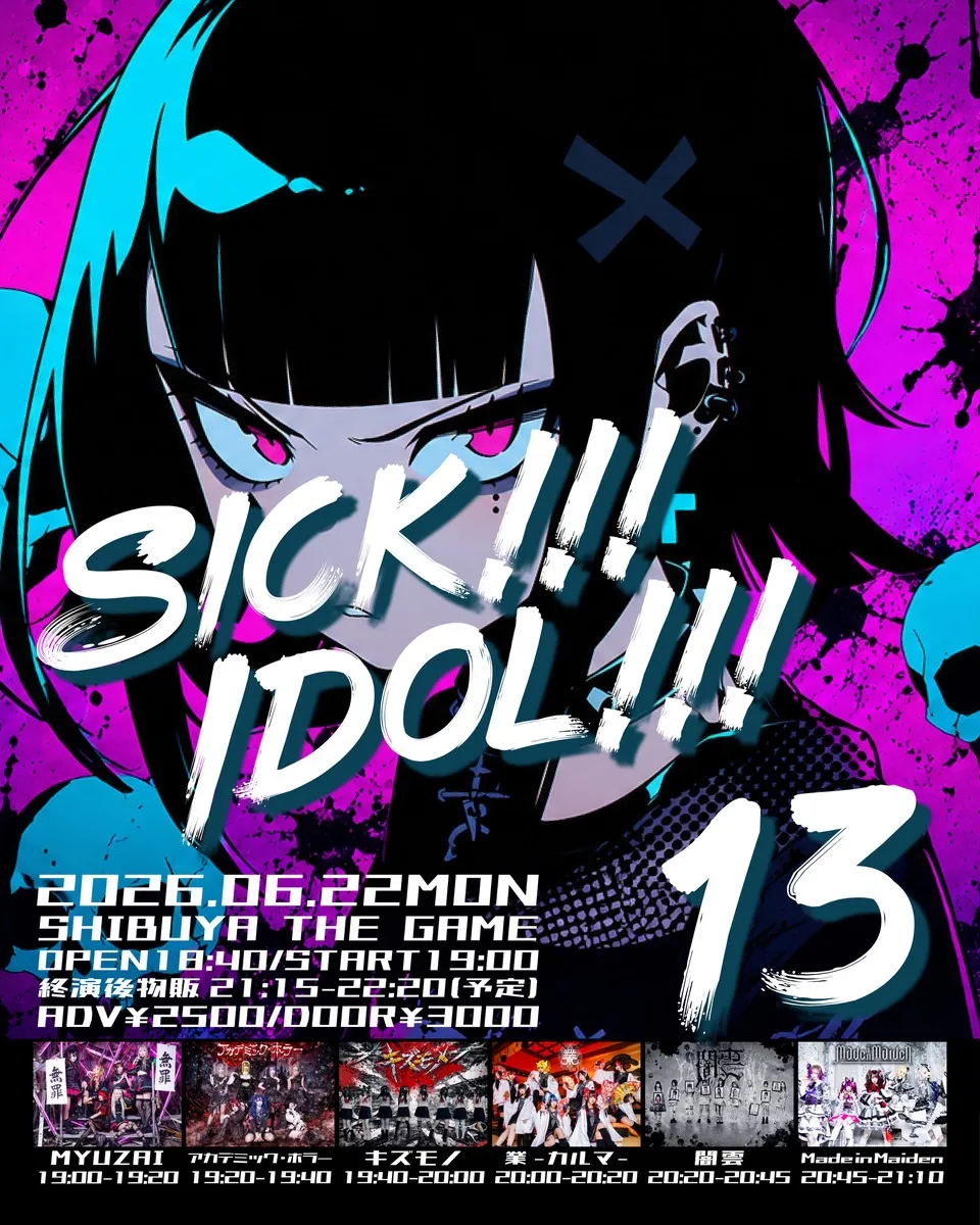 SHIBUYA THE GAME presents『SICK!!! IDOL!!! 13』 | TicketDive