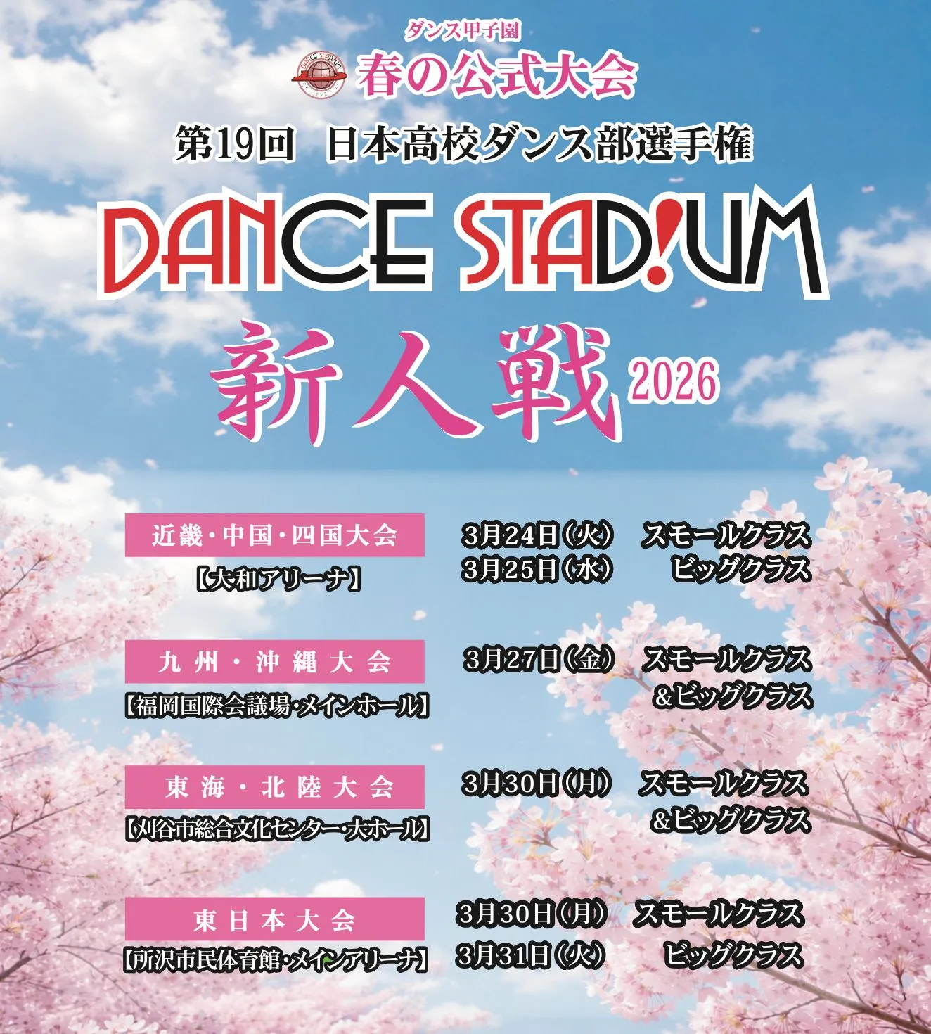 第19回 日本高校ダンス部選手権 春の公式大会 新人戦 | TicketDive