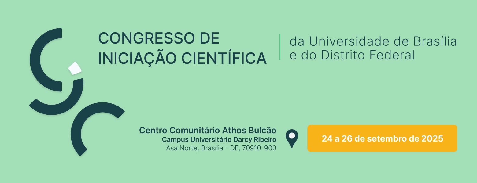 Banner do 31º Congresso de Iniciação Científica da UnB e 
22º Congresso de Iniciação Científica do DF