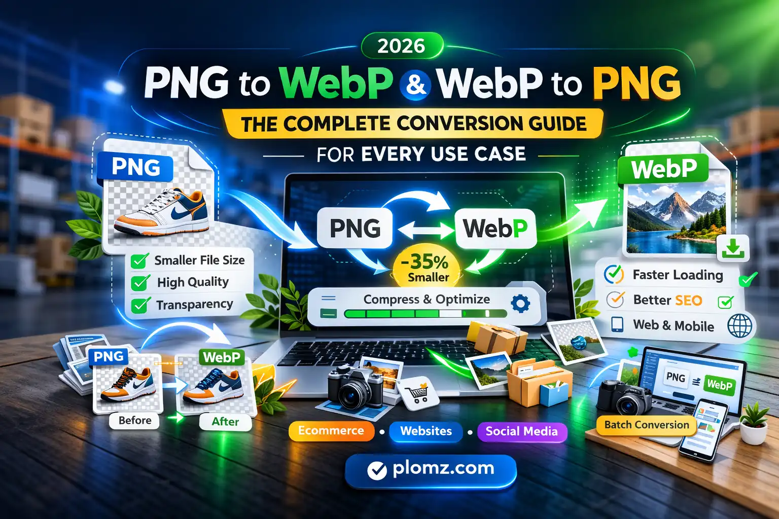 PNG to WebP & WebP to PNG: The Complete Conversion Guide for Every Use Case (2026)