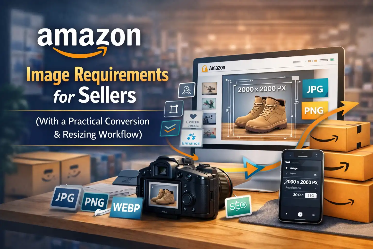 Amazon Image Requirements for Sellers (With a Practical Conversion & Resizing Workflow)