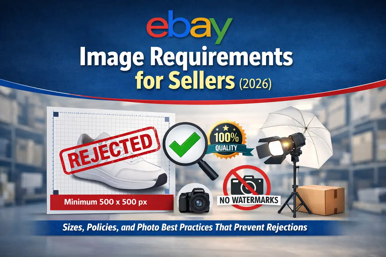 eBay Image Requirements for Sellers (2026): Sizes, Policies, and Photo Best Practices That Prevent Rejections