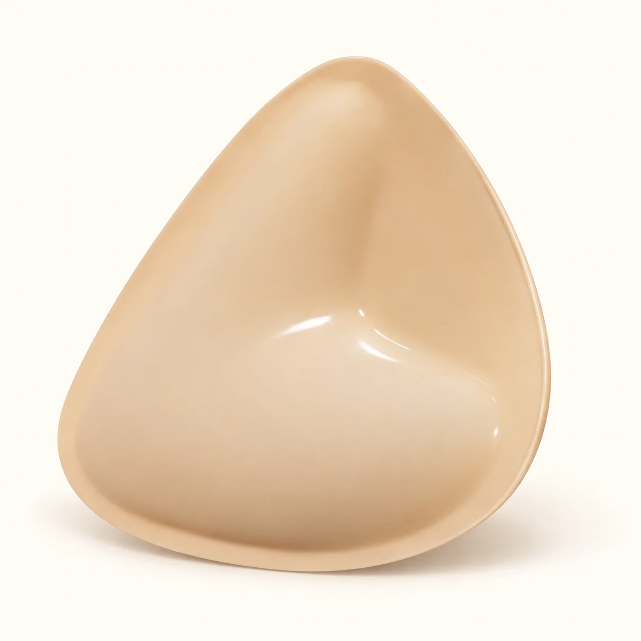 Back view of a VELUNA Pop insert showing its concave shape.