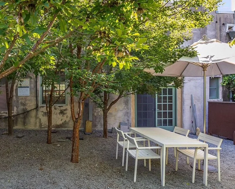 The Artaluma studio patio in downtown Petaluma