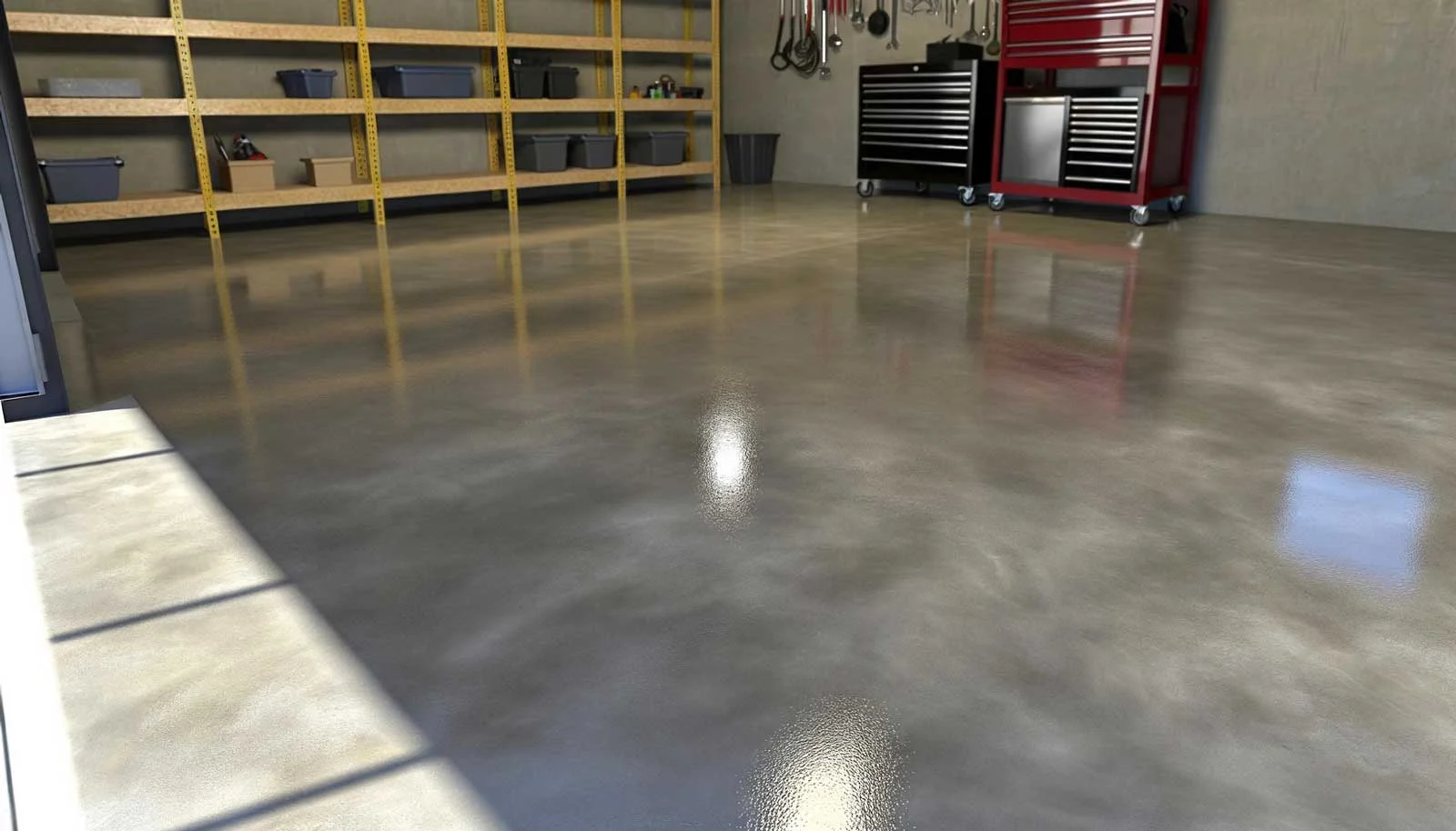 Sealed concrete flooring project