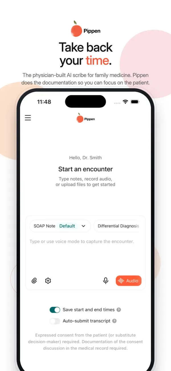 Pippen mobile app start encounter screen