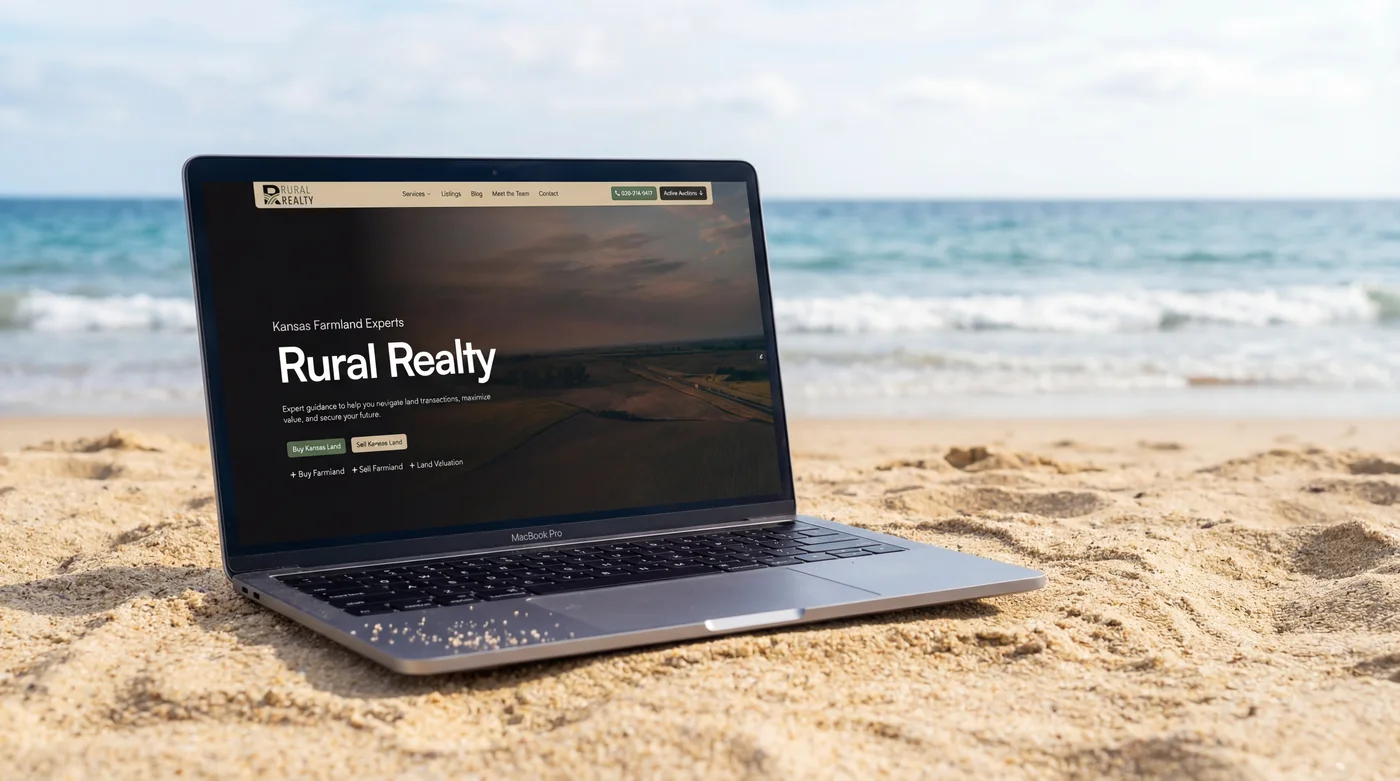 Rural Realty Kansas farmland brokerage website built by High Tide Marketing