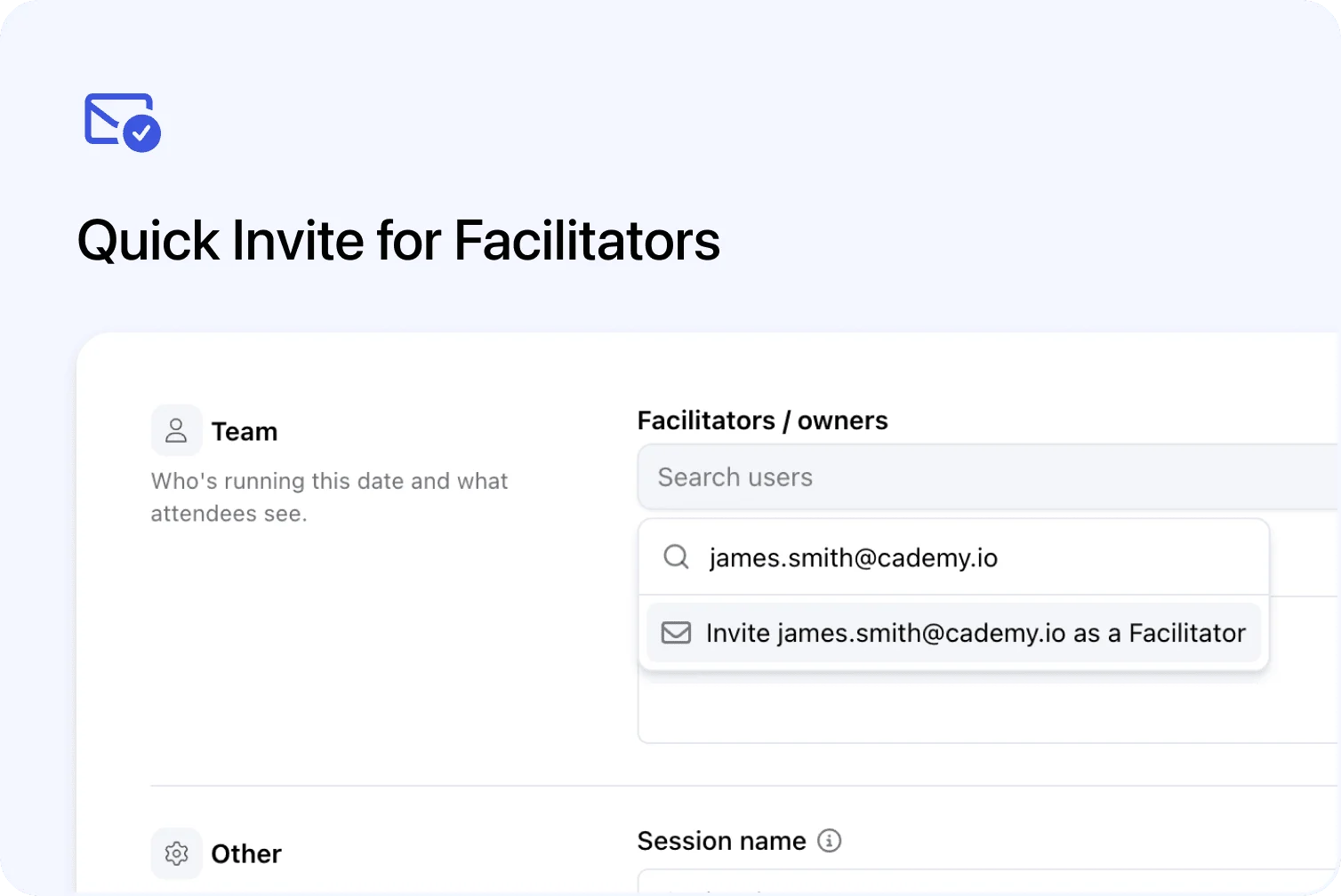 ✉️ Quick Invite for Facilitators