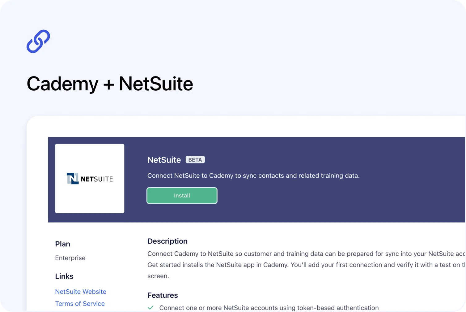 🔗 Connect Cademy to NetSuite
