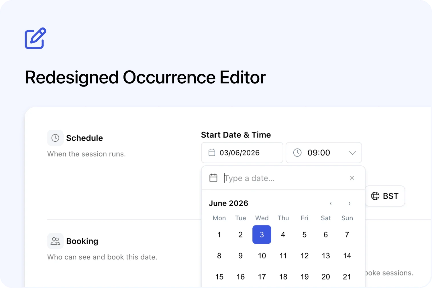 📆 Redesigned Occurrence Editor Dialog