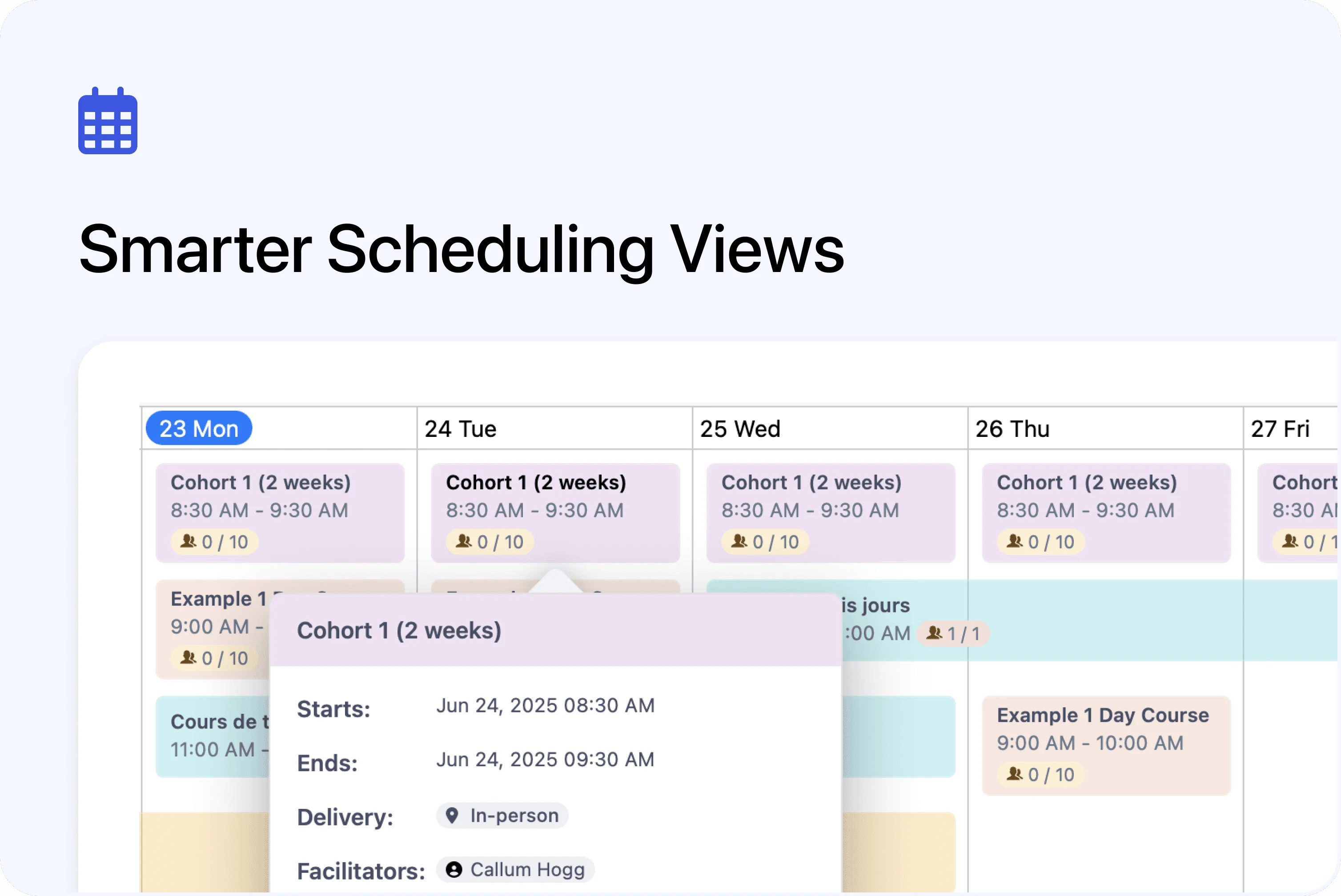 🗓 Calendar & Timeline Updates