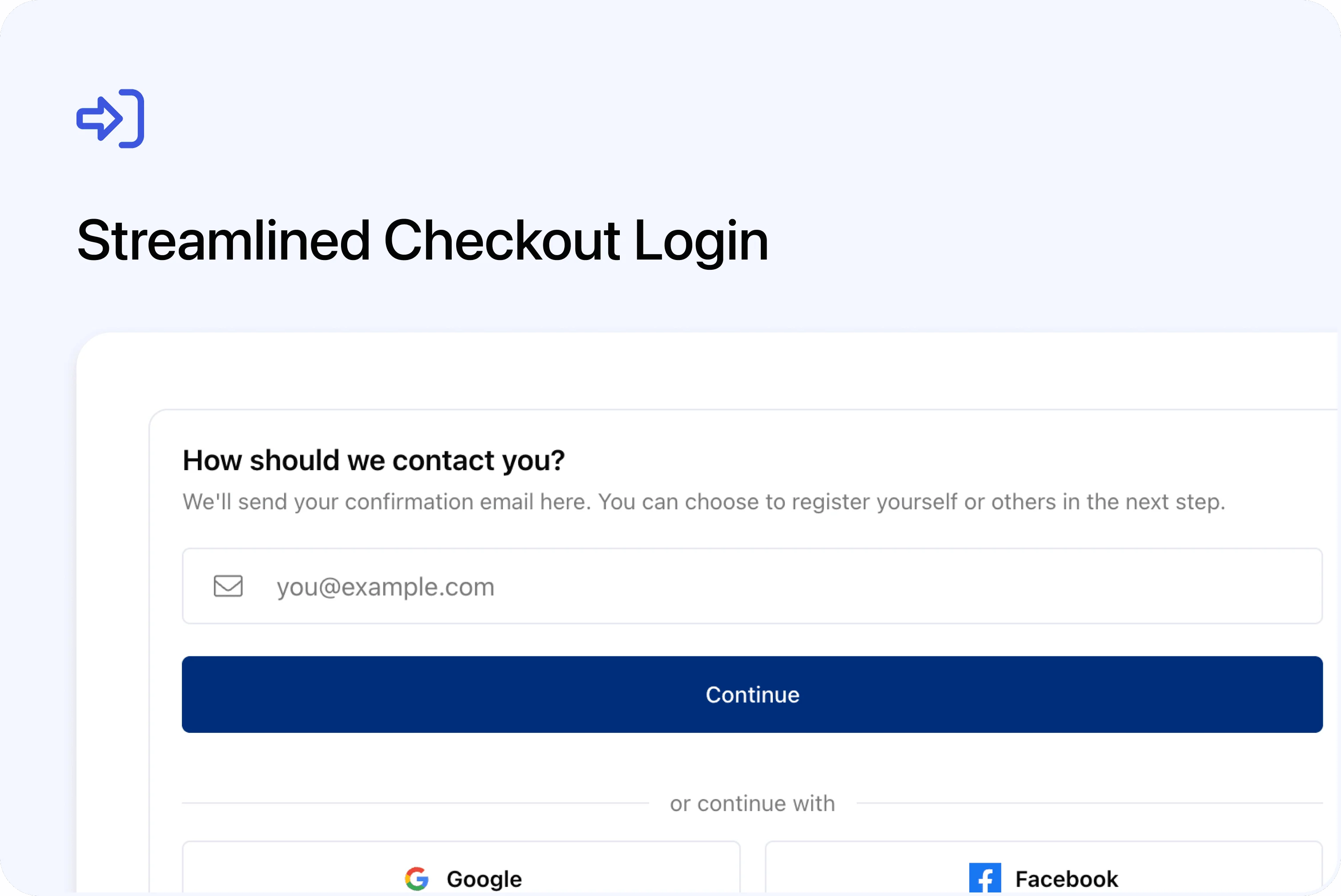 🔐 Streamlined Checkout Login