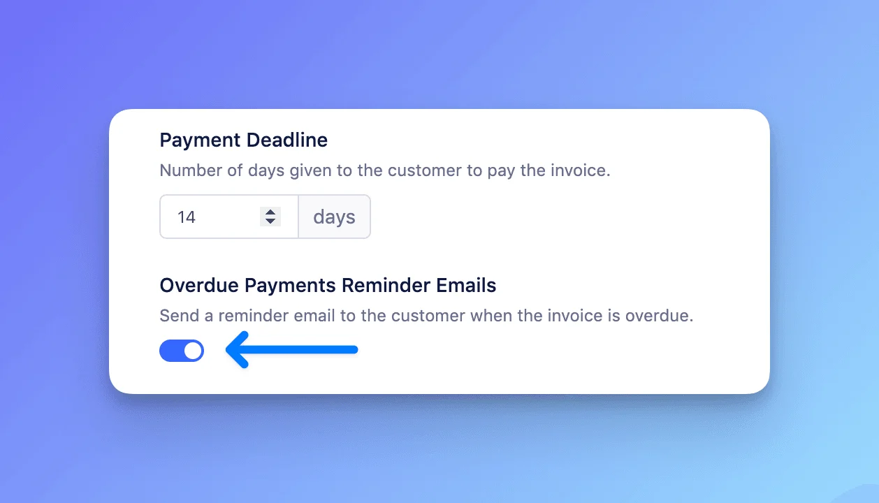 Control Over Invoice Reminders
