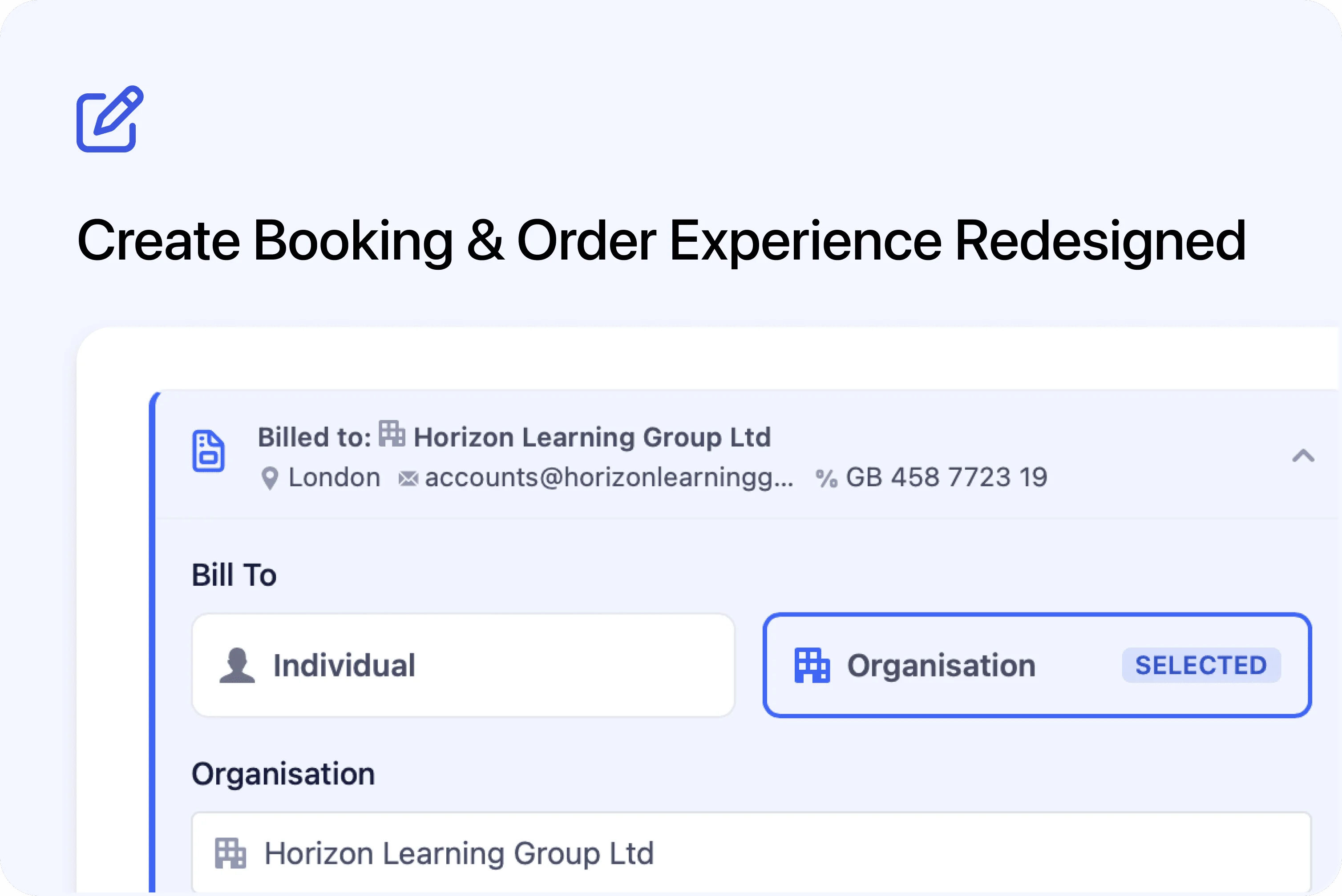 🚀 Create Booking & Order Experience Redesigned