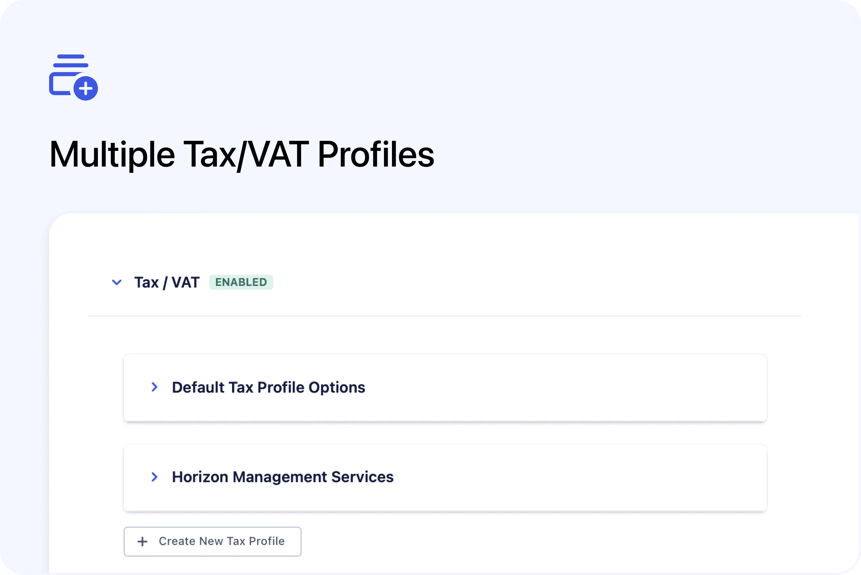 💰 Support for Multiple Tax Profiles
