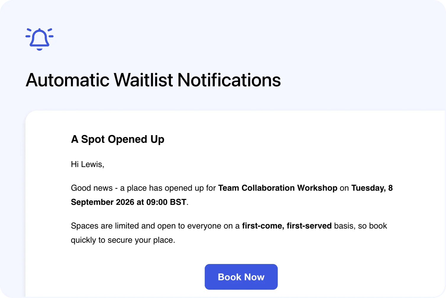 📩 Automatic Waitlist Notifications
