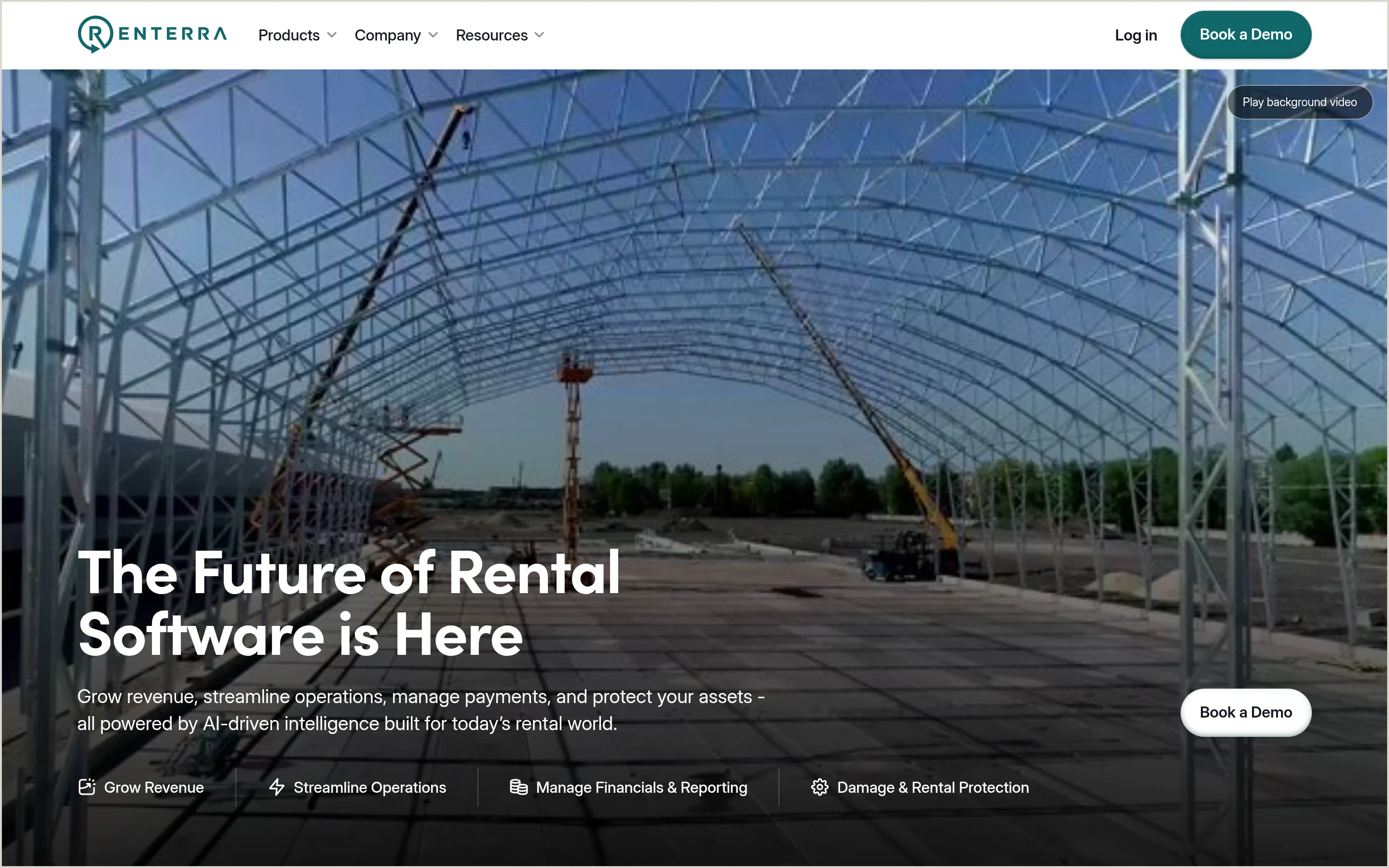 Renterra homepage today