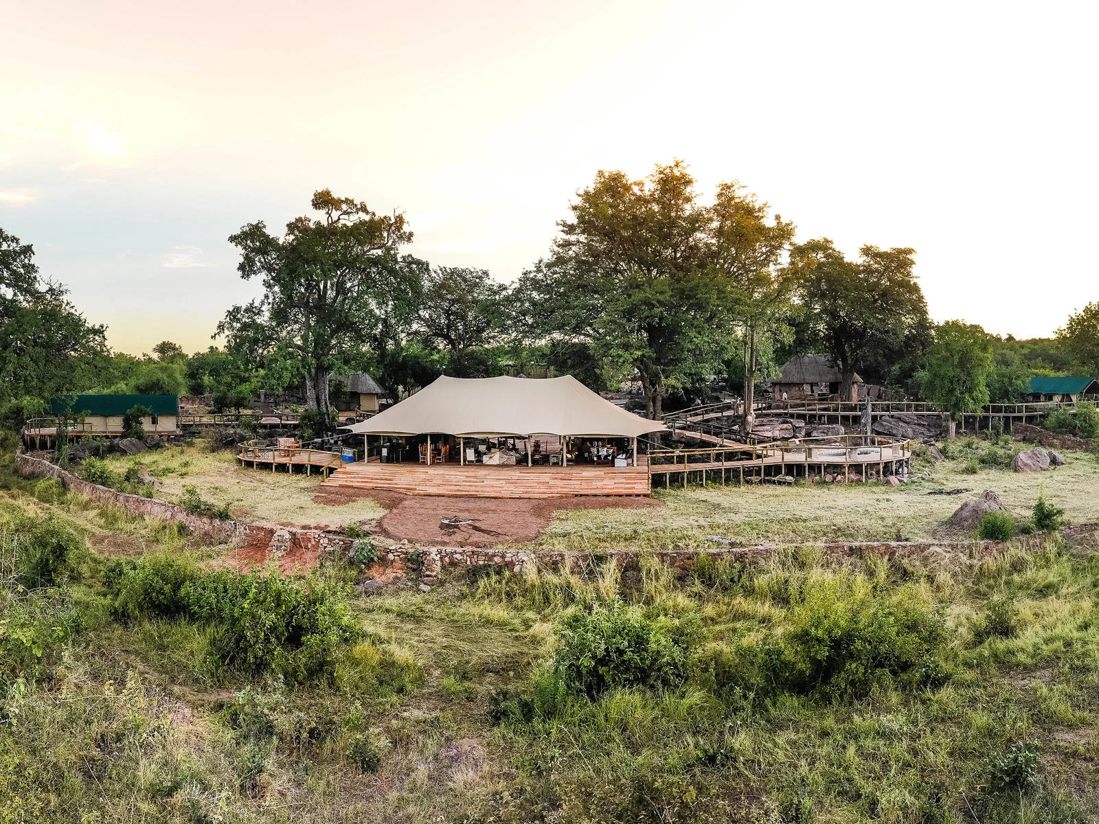 Main area at Deteema Springs Camp