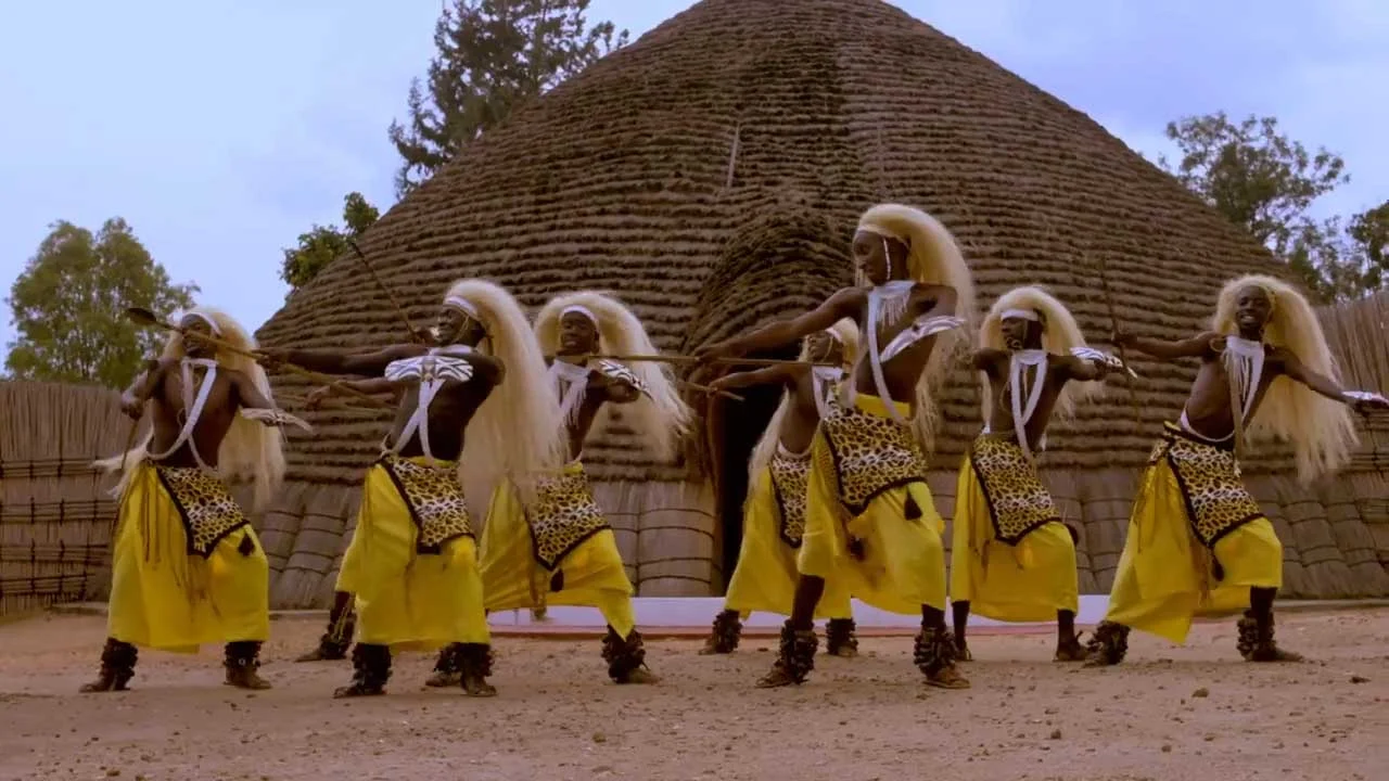 Traditional Rwandan dancers during a cultural performance