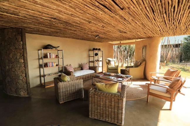 Lounge and firepit at Kavinga Safari Camp