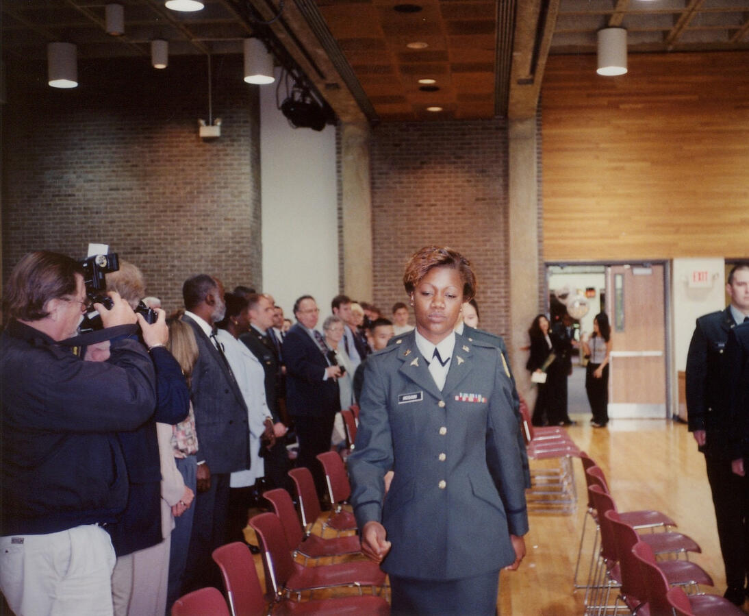 Dr. Williams at her Army commissioning ceremony