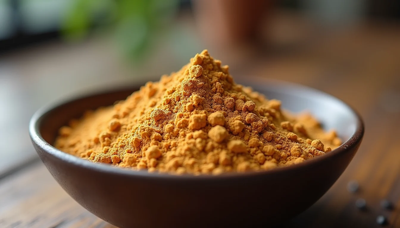 Close-up view of cricket protein powder in a bowl