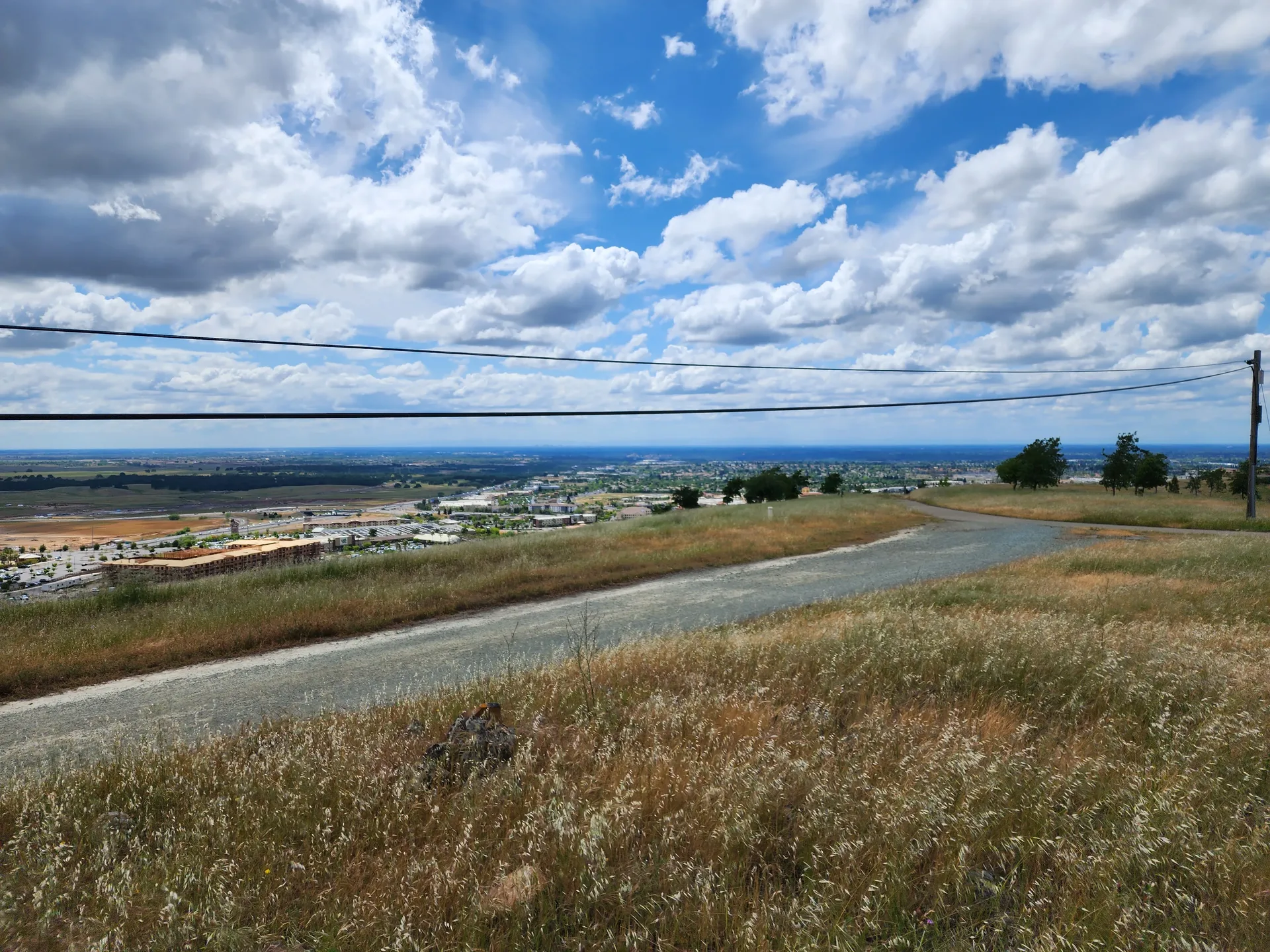 View from Carpenter Hill over the Folsom Ranch area and the Sacramento Valley in Folsom, California