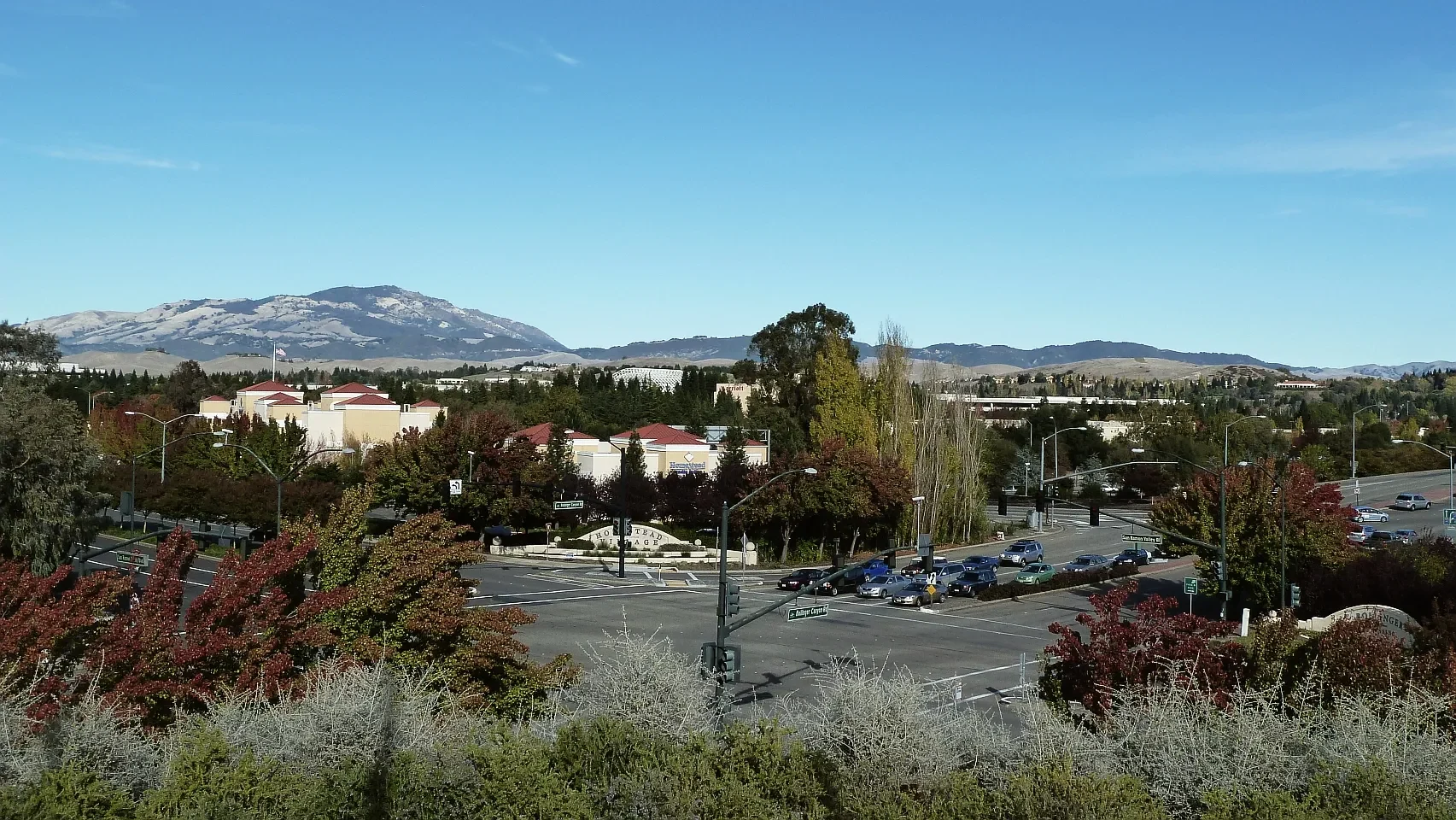 Panorama of San Ramon with Mount Diablo in the distance, California
