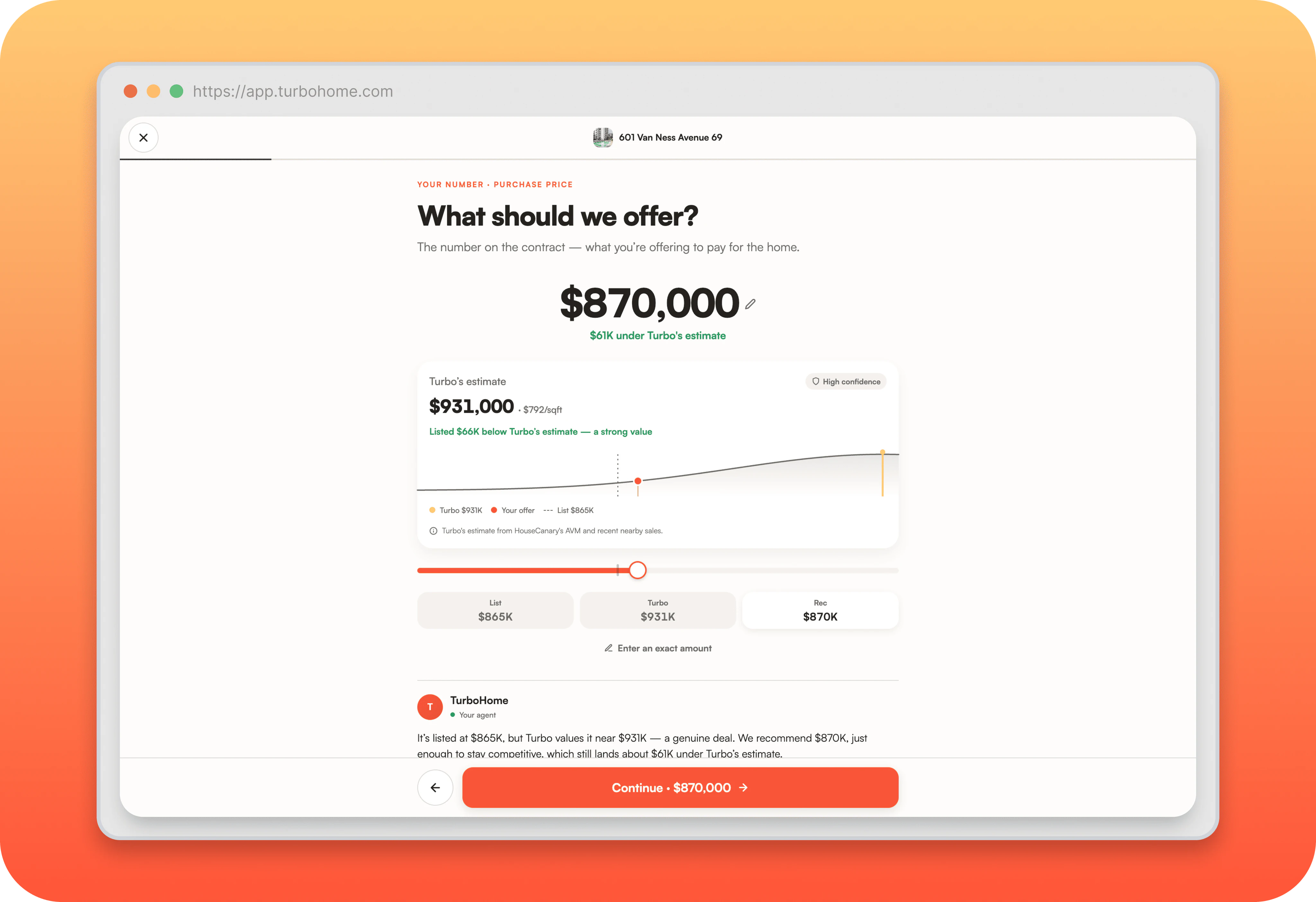 TurboHome offer price builder