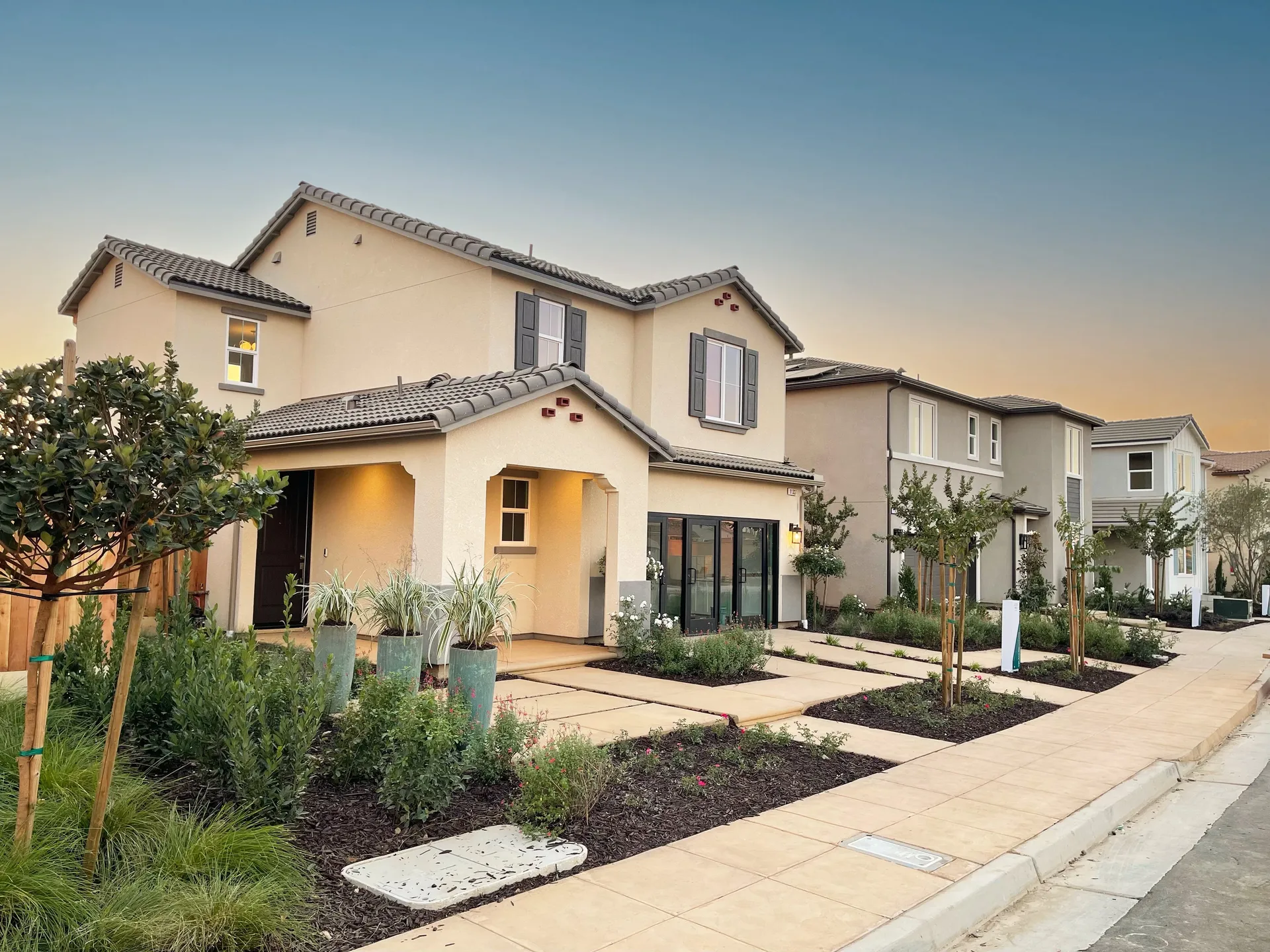 Trumark Homes model homes at Copper River Ranch in Fresno, California