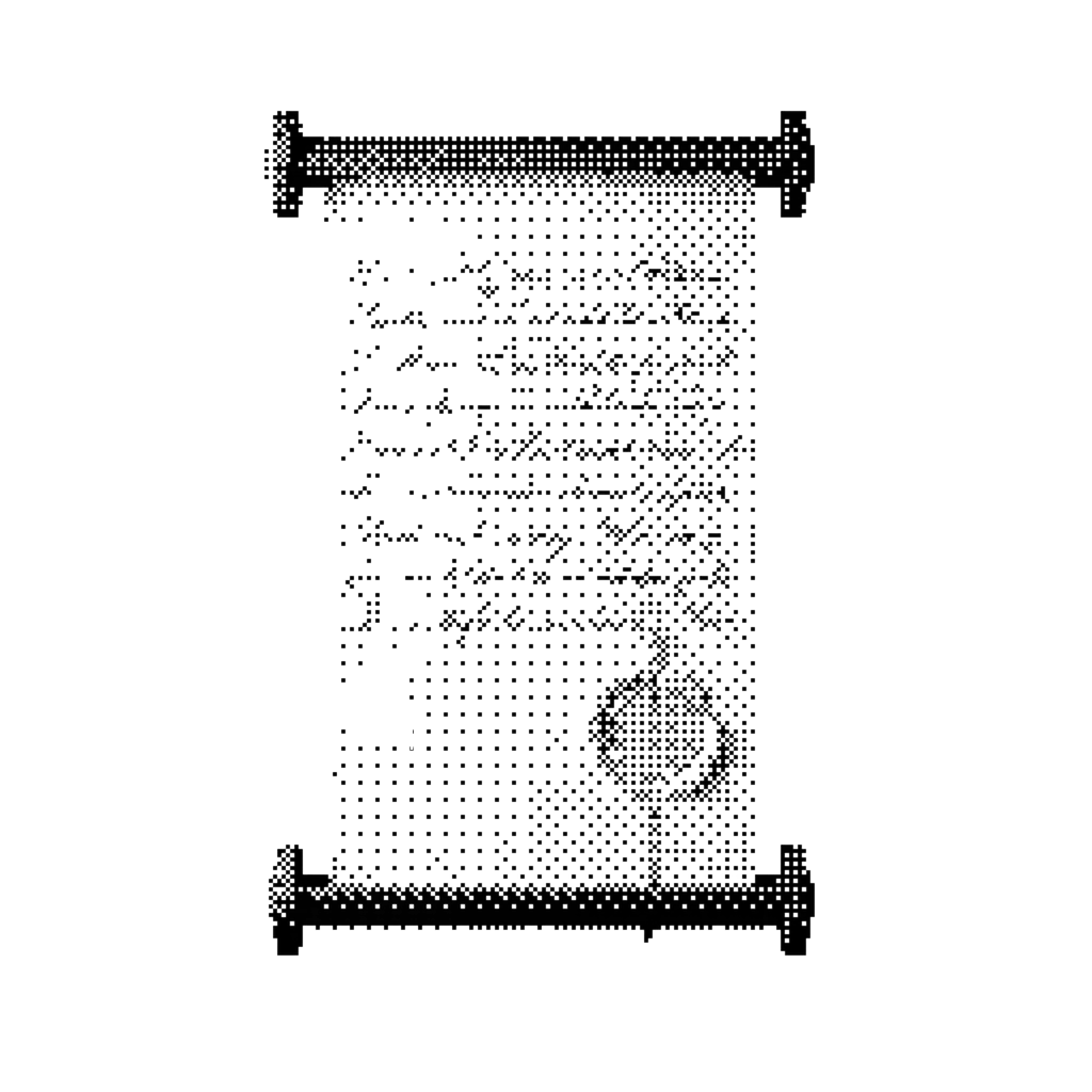 Classical engraving of an unrolled ancient scroll, illustrating a mapped portal workflow