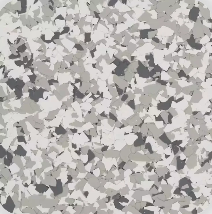 Snowfall decorative flake color sample