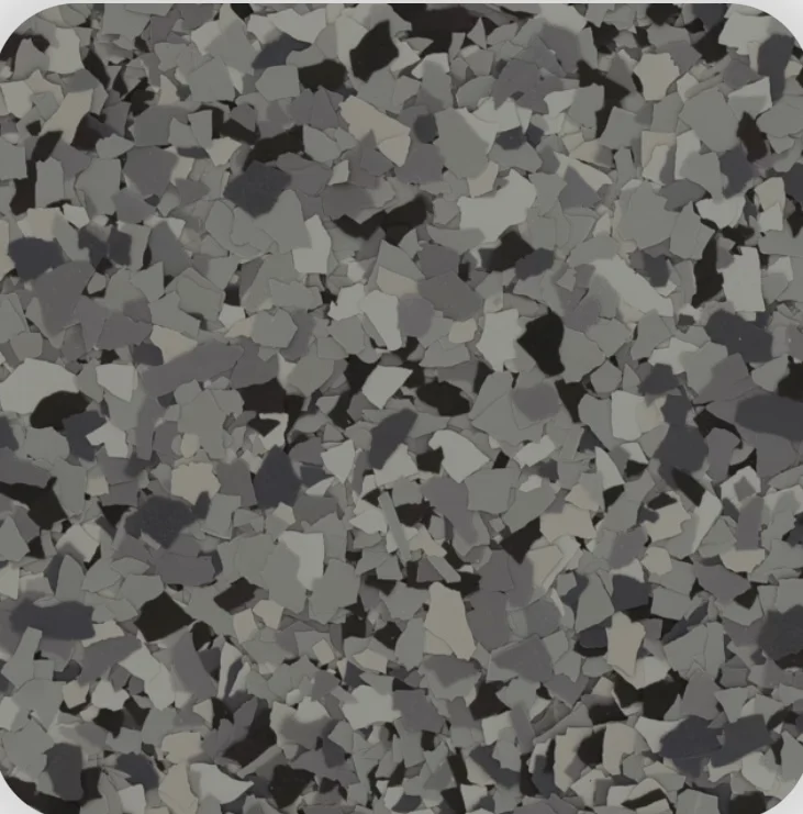 Nightfall decorative flake color sample