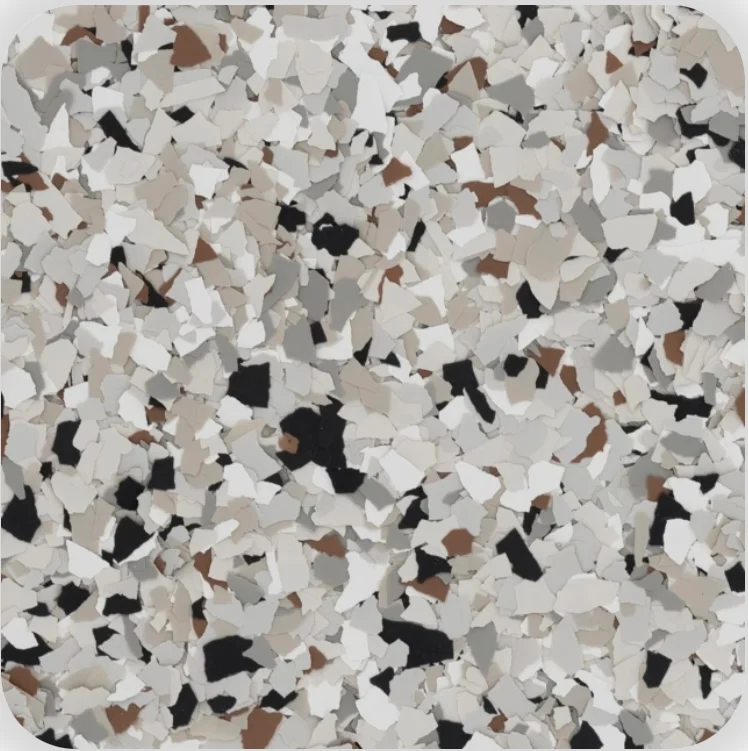 Coyote decorative flake color sample