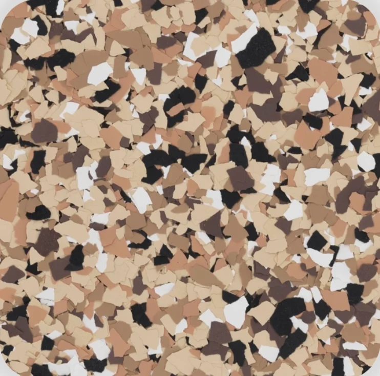 Outback decorative flake color sample