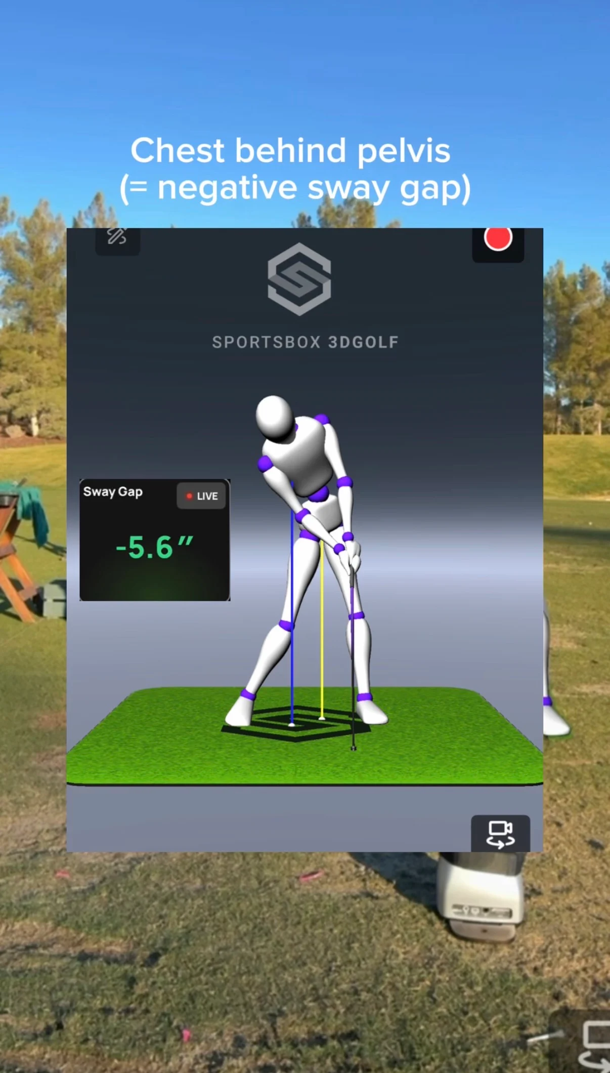 Jenny Shin’s negative 5.6-inch Sway Gap, with the chest behind the pelvis at impact