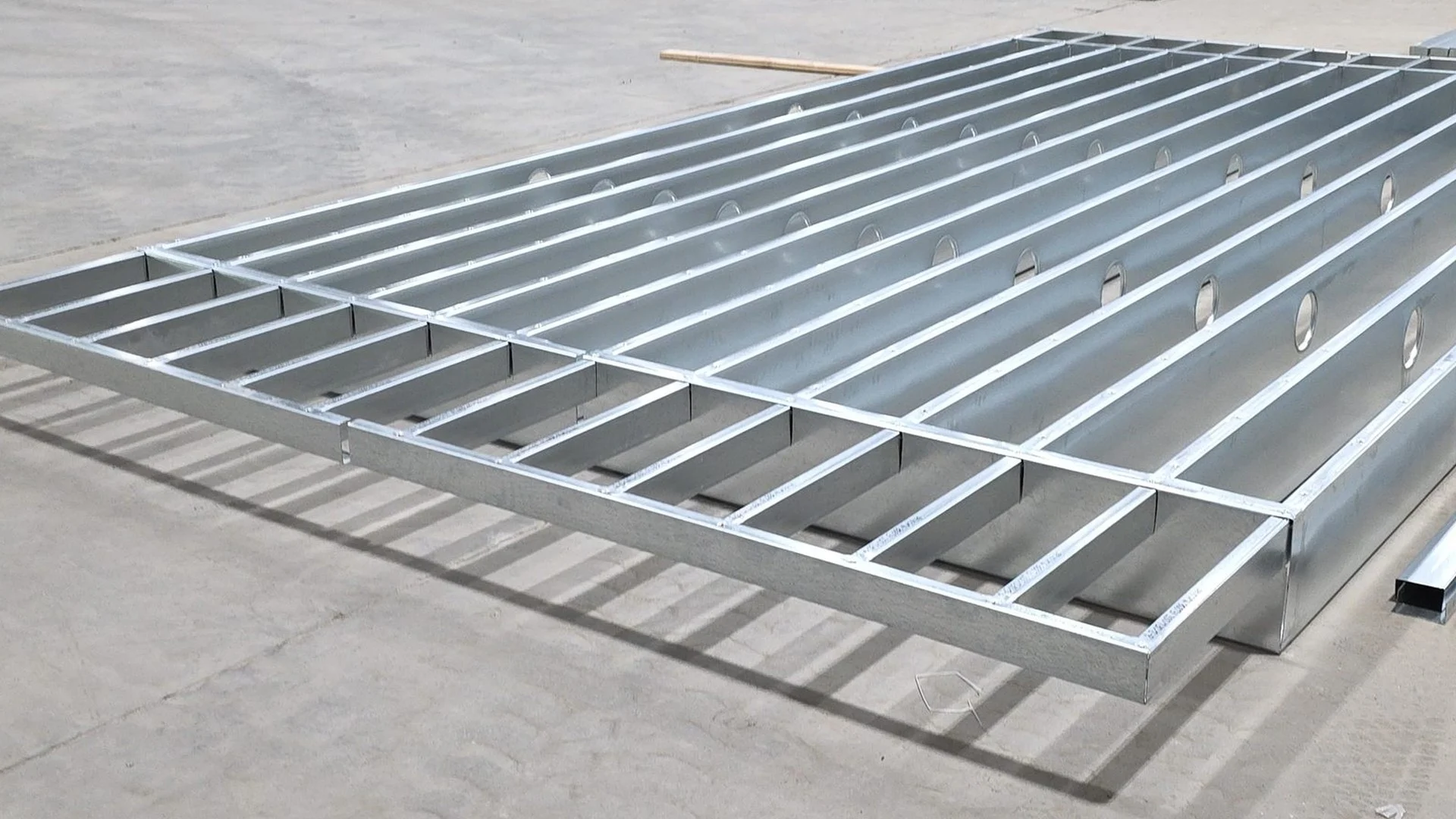 Light-gauge steel wall framing at the Mytikas factory in Florence, Colorado