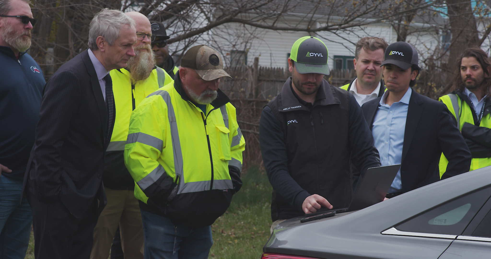 Buffalo DPW officials reviewing CYVL data in the field