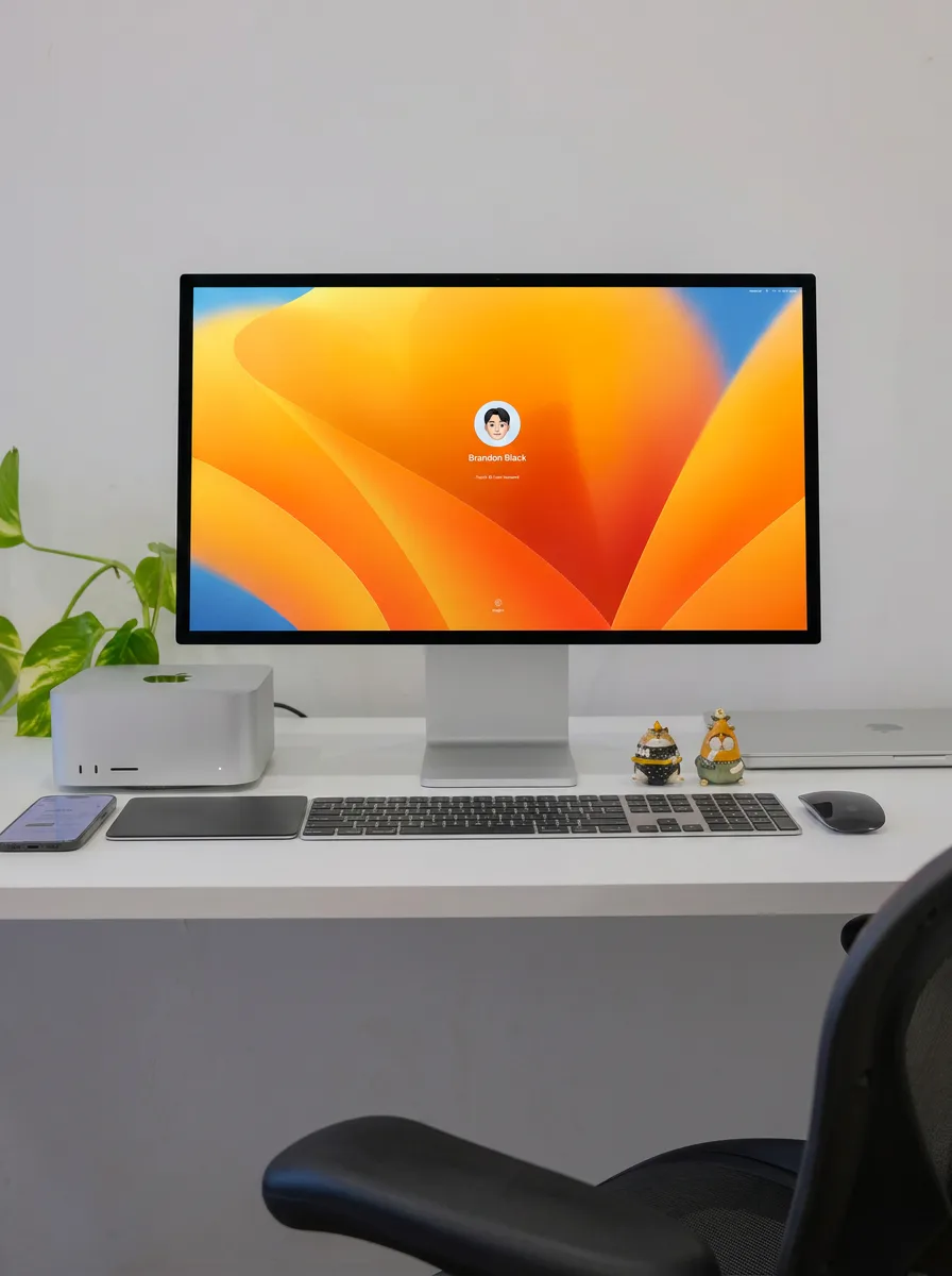 A clean Mac workstation with the Brandon Black profile ready for focused revenue work