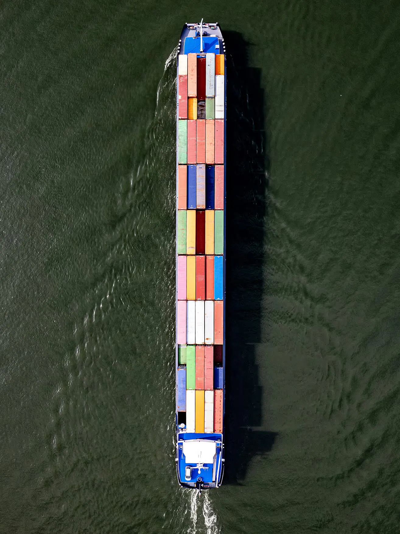 Shipping container displaying our global fulfillment capabilities.