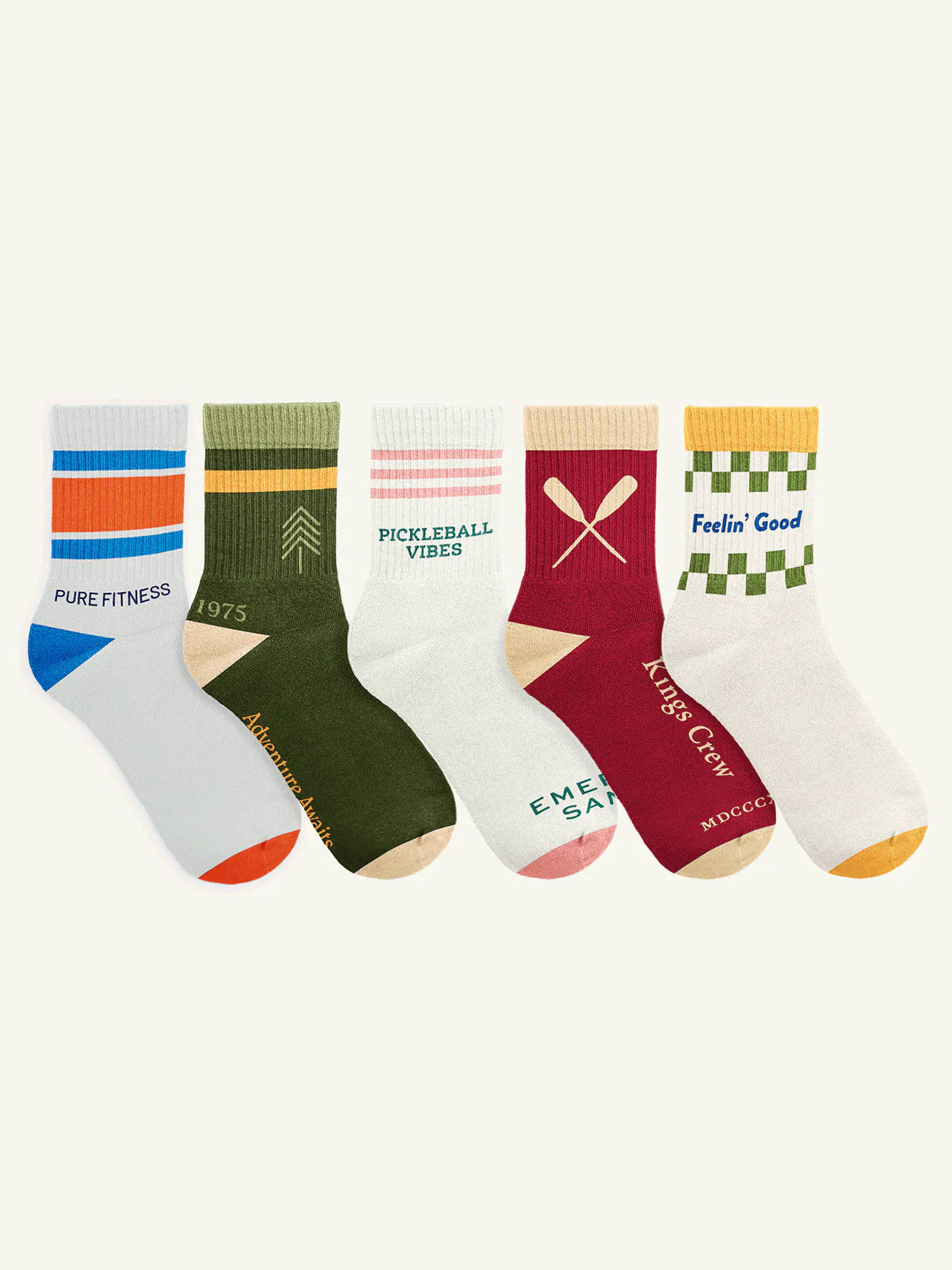 branded crew socks.