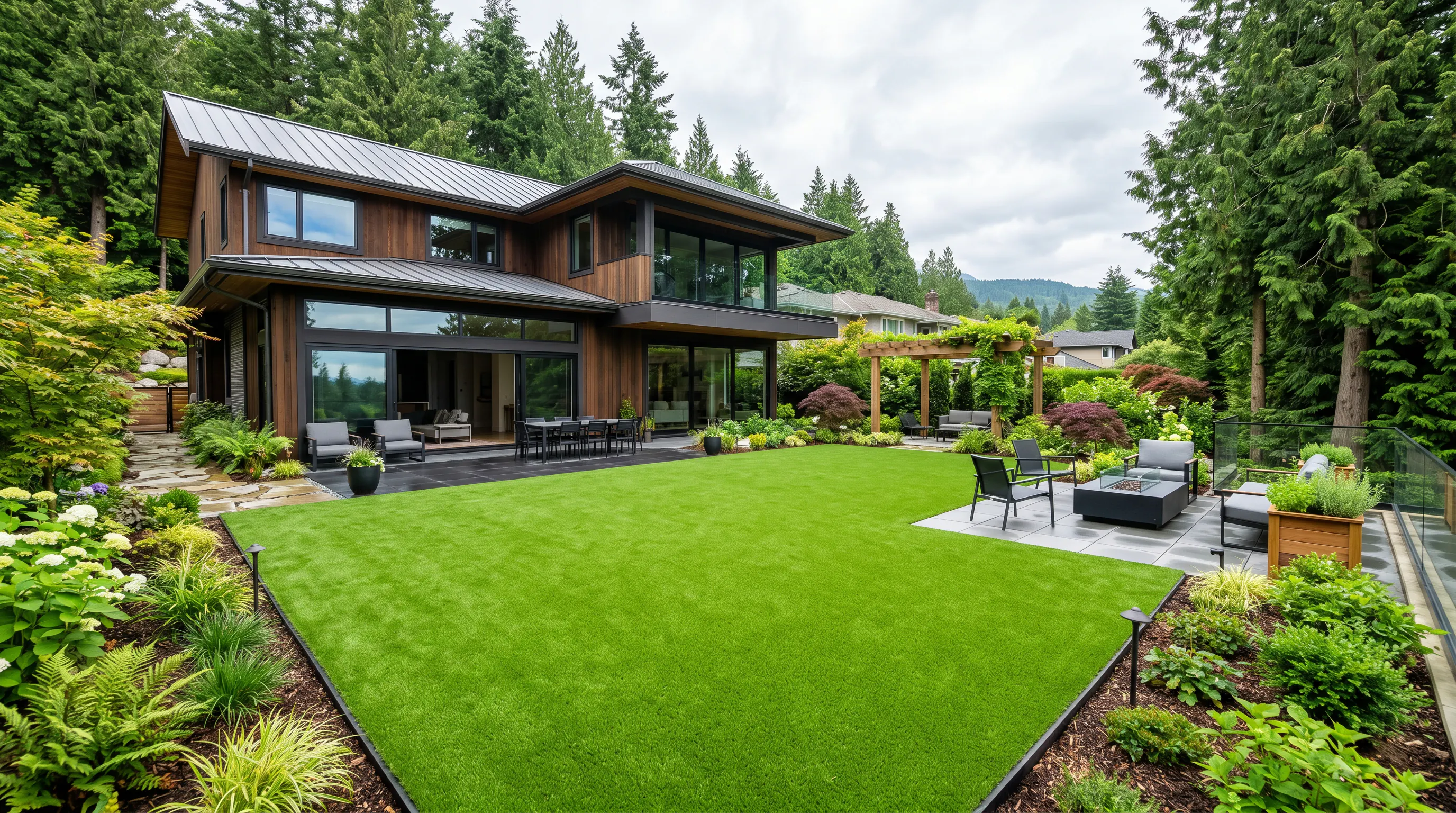 Full backyard transformation, North Vancouver