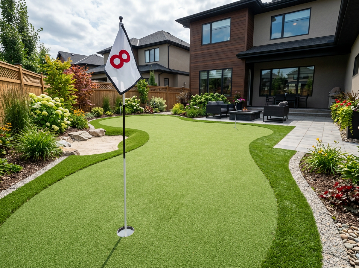 Custom backyard putting green