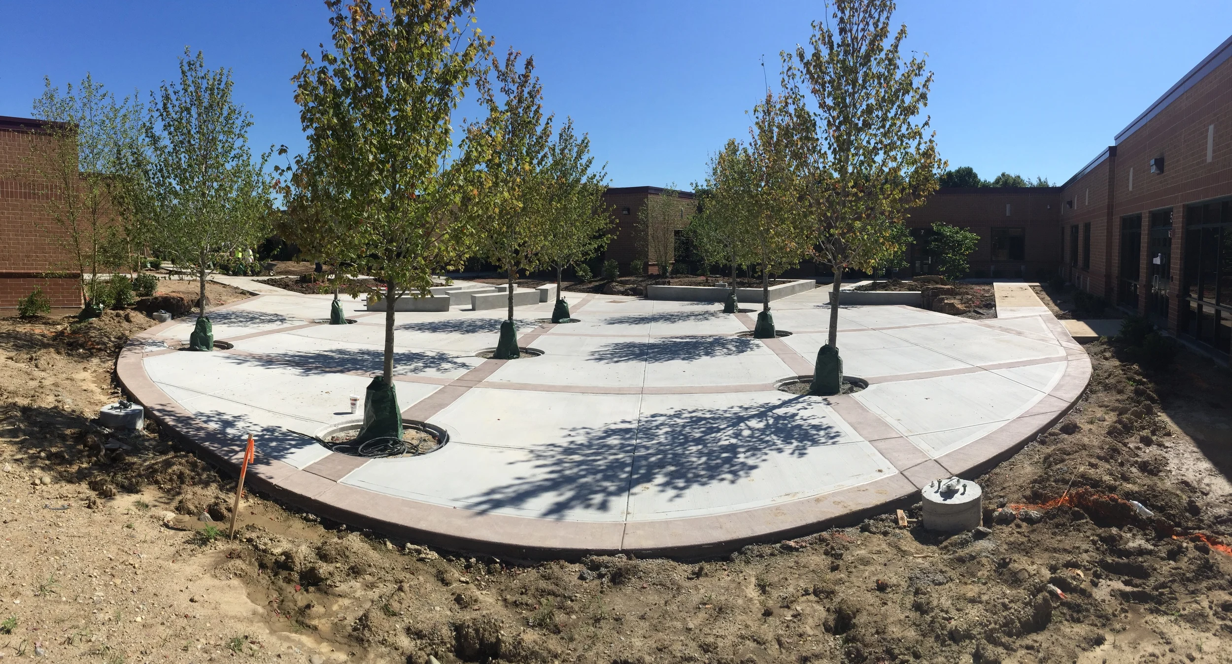 Public plaza concrete