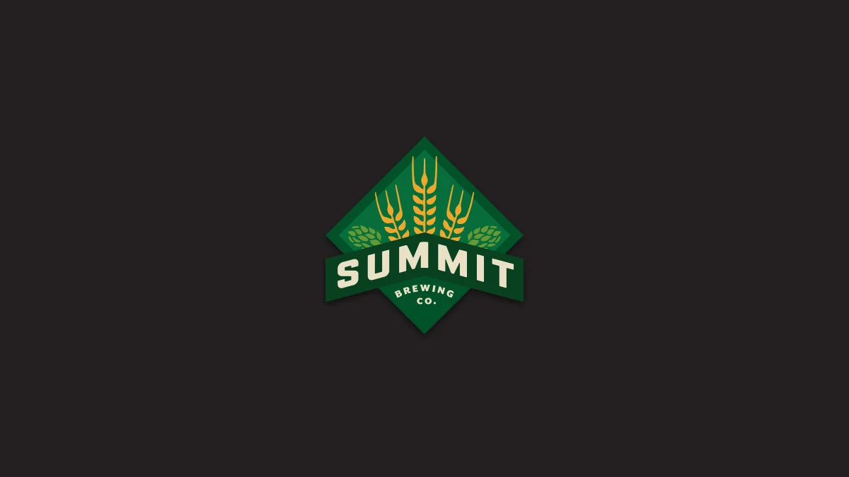 Summit Brewing Company logo on a dark background.