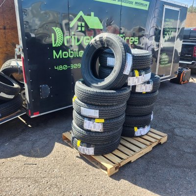 A fresh set delivered and ready to install — all major brands available.