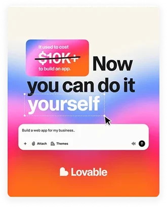 Lovable Meta ad example