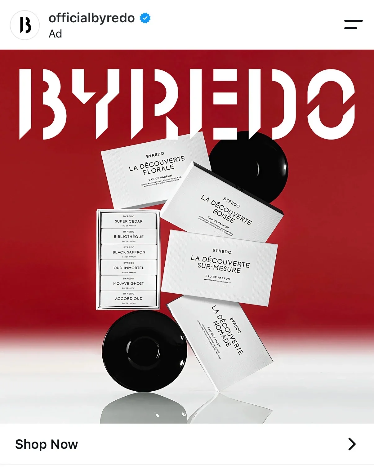 Byredo Meta ad example
