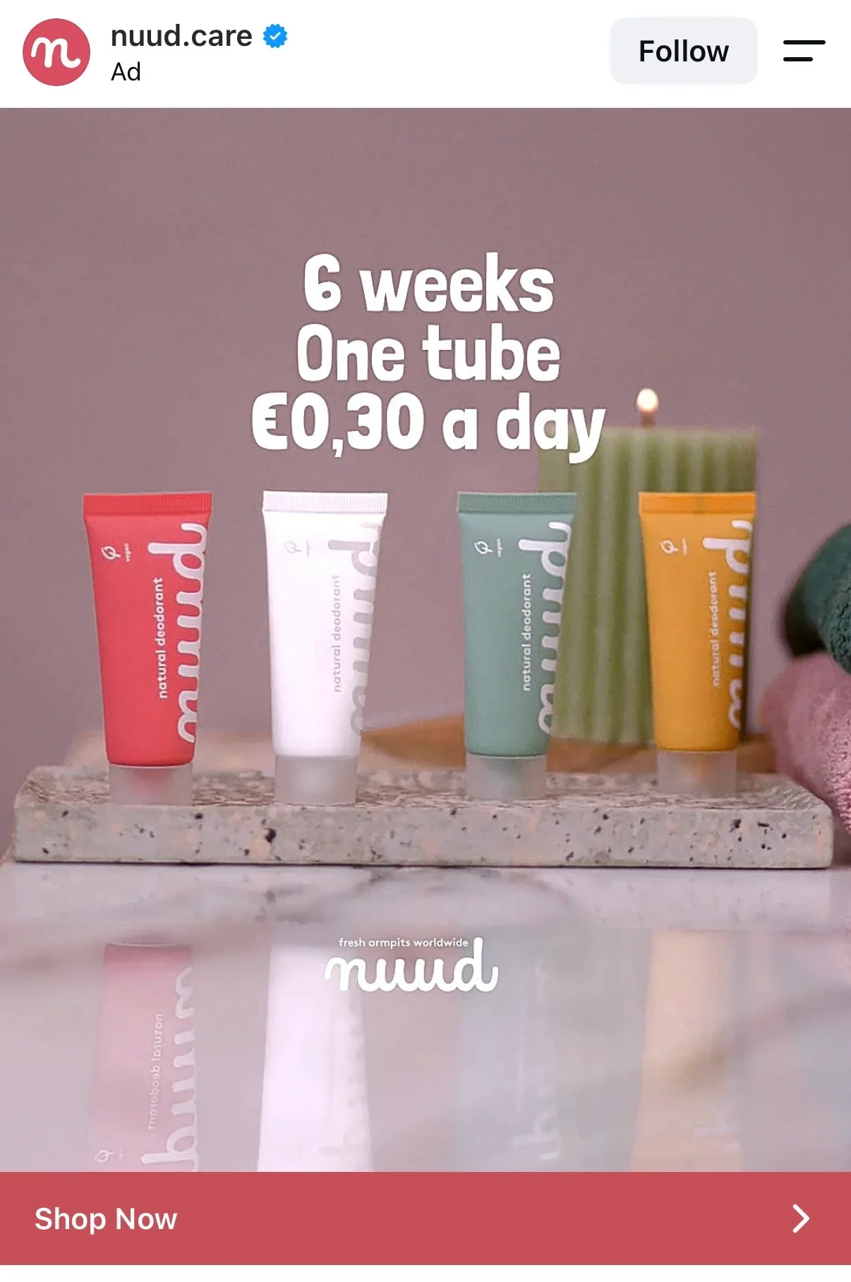 Nuud Meta ad example