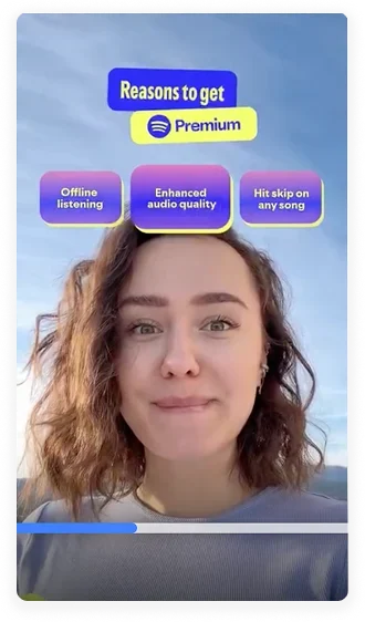 Spotify Meta ad example